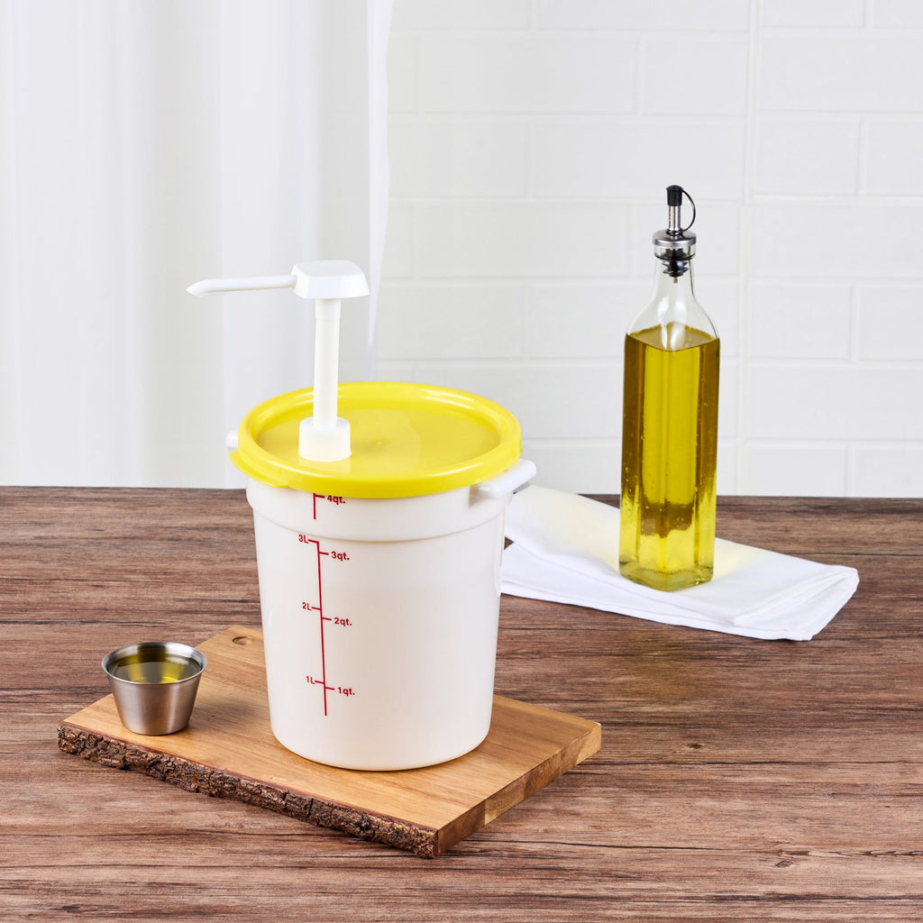 Met Lux Round Yellow Plastic Lid - Fits 4 qt Food Storage Container - 1 count box