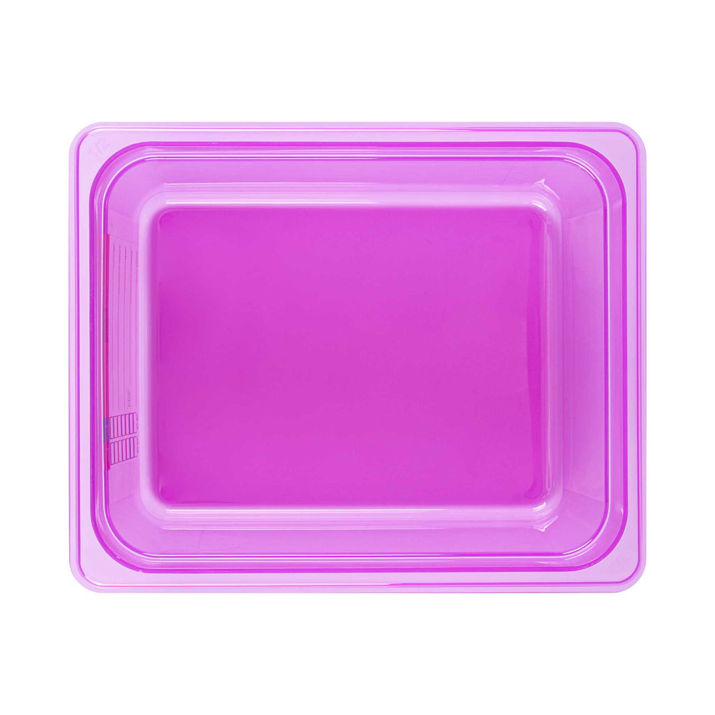Met Lux Purple Allergen-Free Polypropylene Half Size Food Pan - 6" Deep, with Label - 1 count box