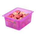 Met Lux Purple Allergen-Free Polypropylene Half Size Food Pan - 6" Deep, with Label - 10 count box