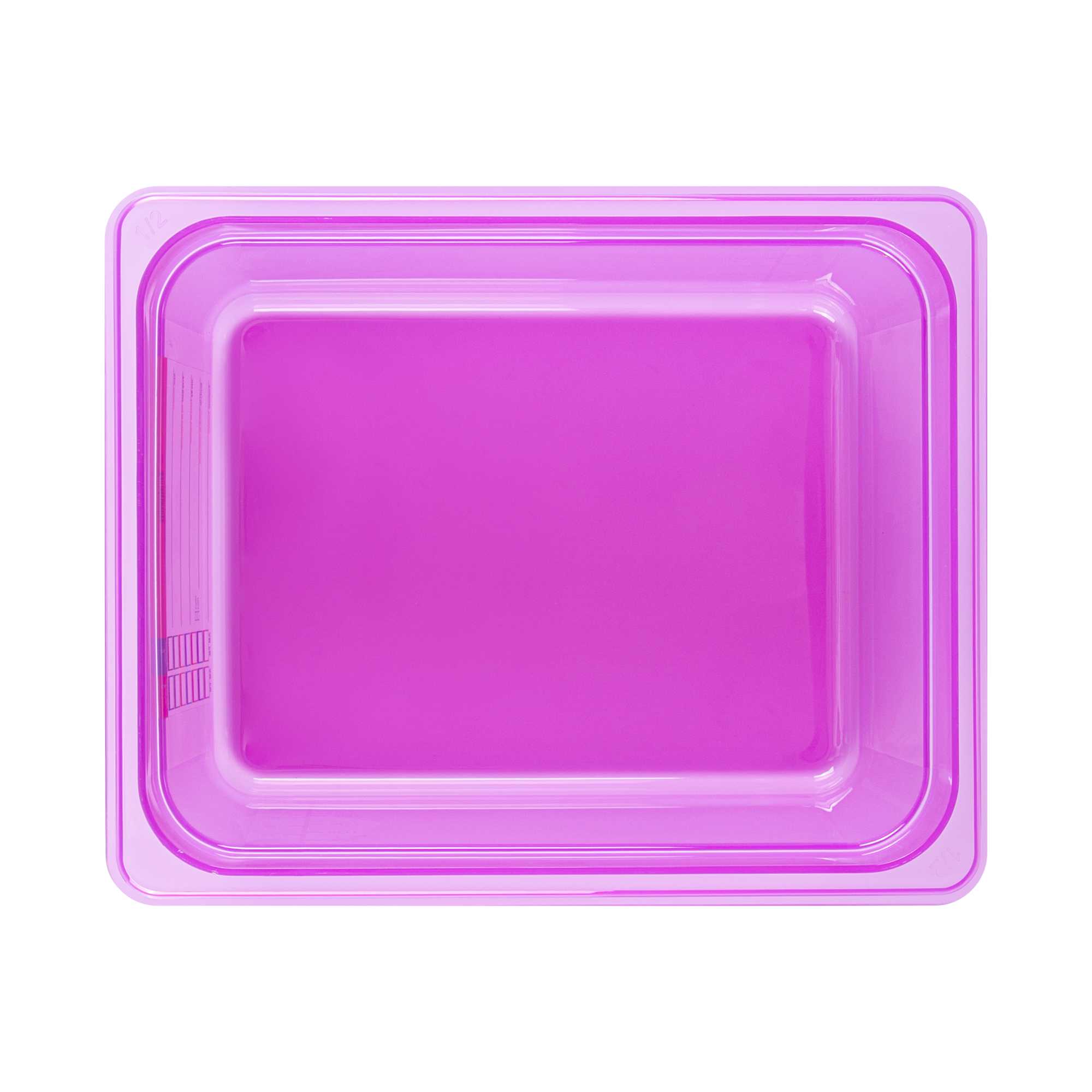 Met Lux Purple Allergen-Free Polypropylene Half Size Food Pan - 6" Deep, with Label - 10 count box