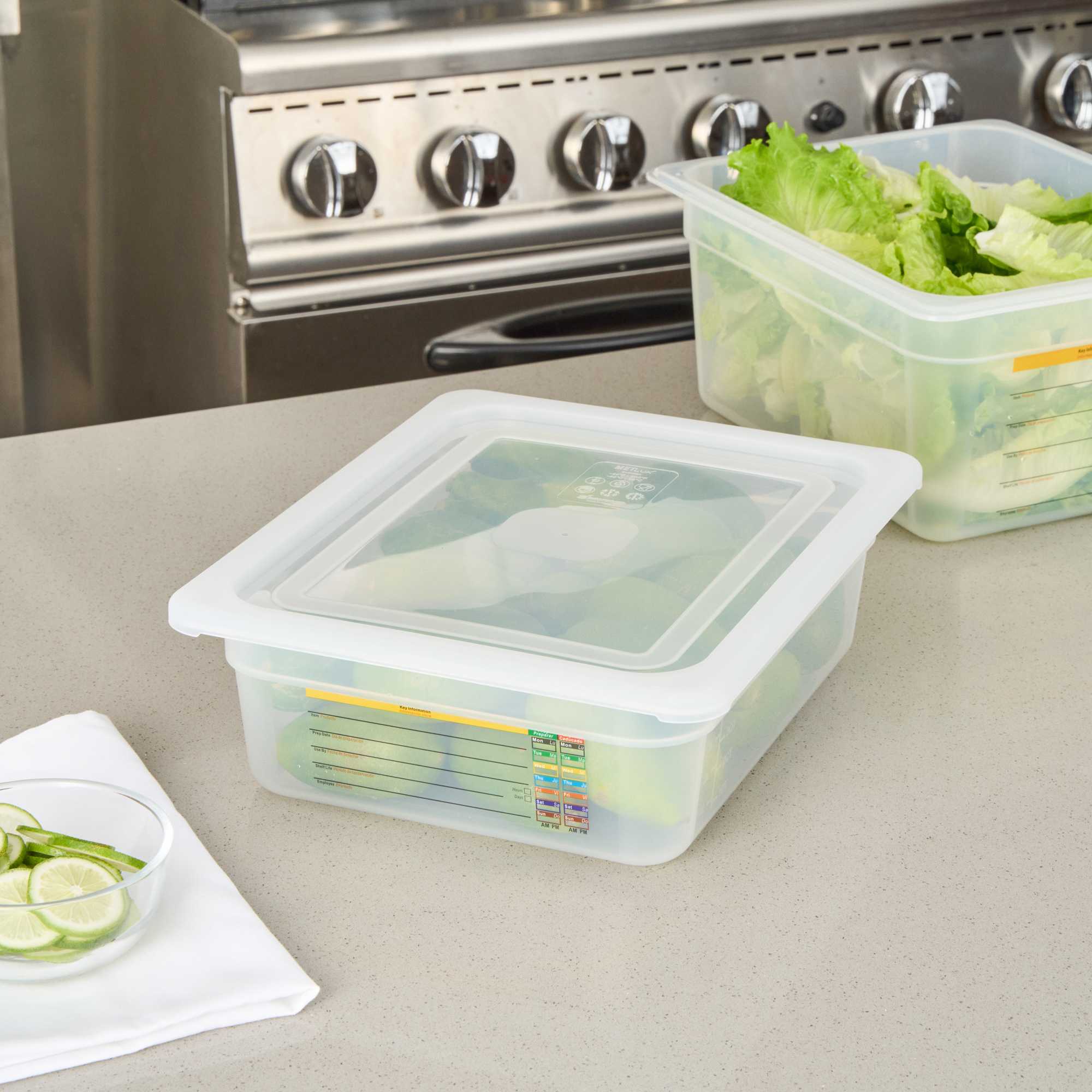 Met Lux Rectangle Clear Polypropylene Lid - Fits Half Size Pan - 12 3/4" x 10 1/2" - 1 count box