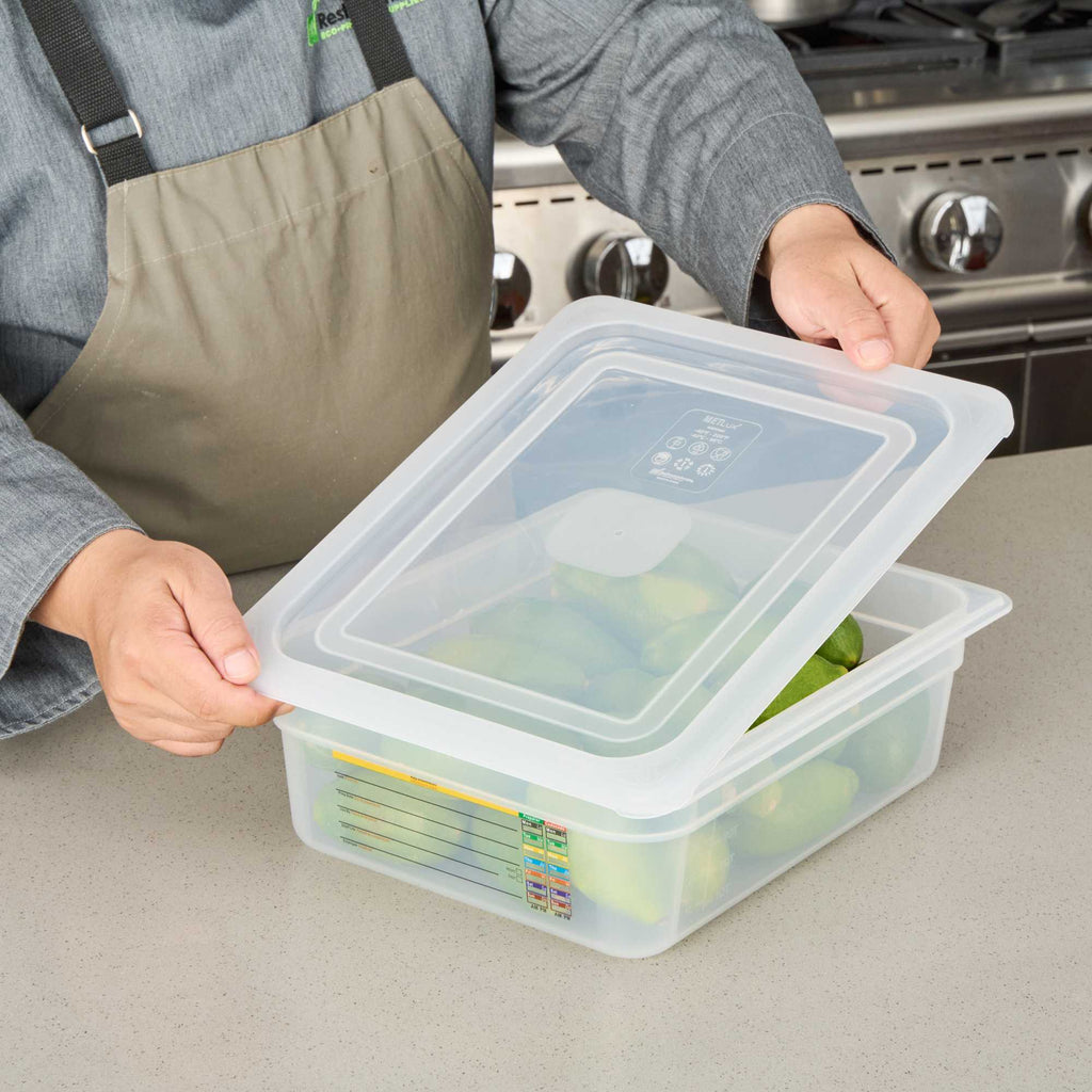 Met Lux Rectangle Clear Polypropylene Lid - Fits Half Size Pan - 12 3/4" x 10 1/2" - 1 count box