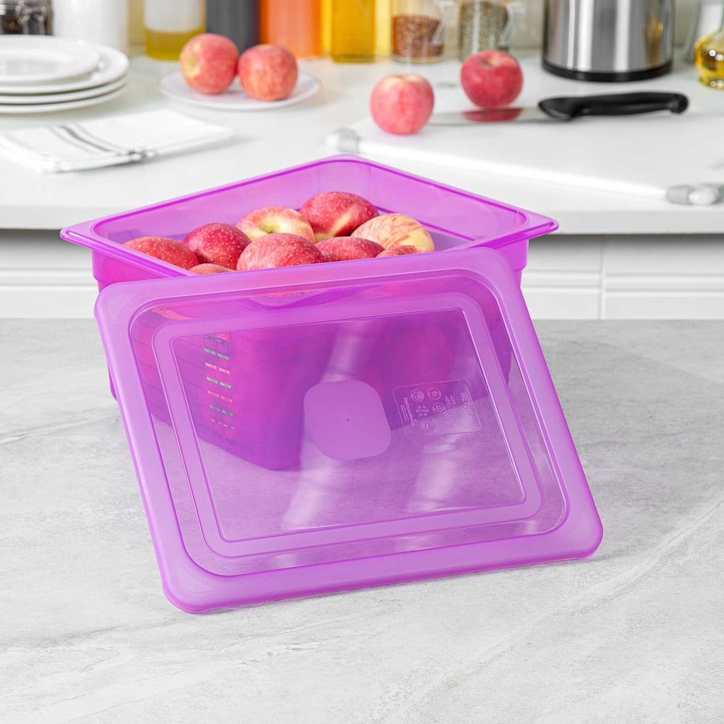 Met Lux Purple Allergen-Free Polypropylene Lid - Fits Half Size Pan - 1 count box