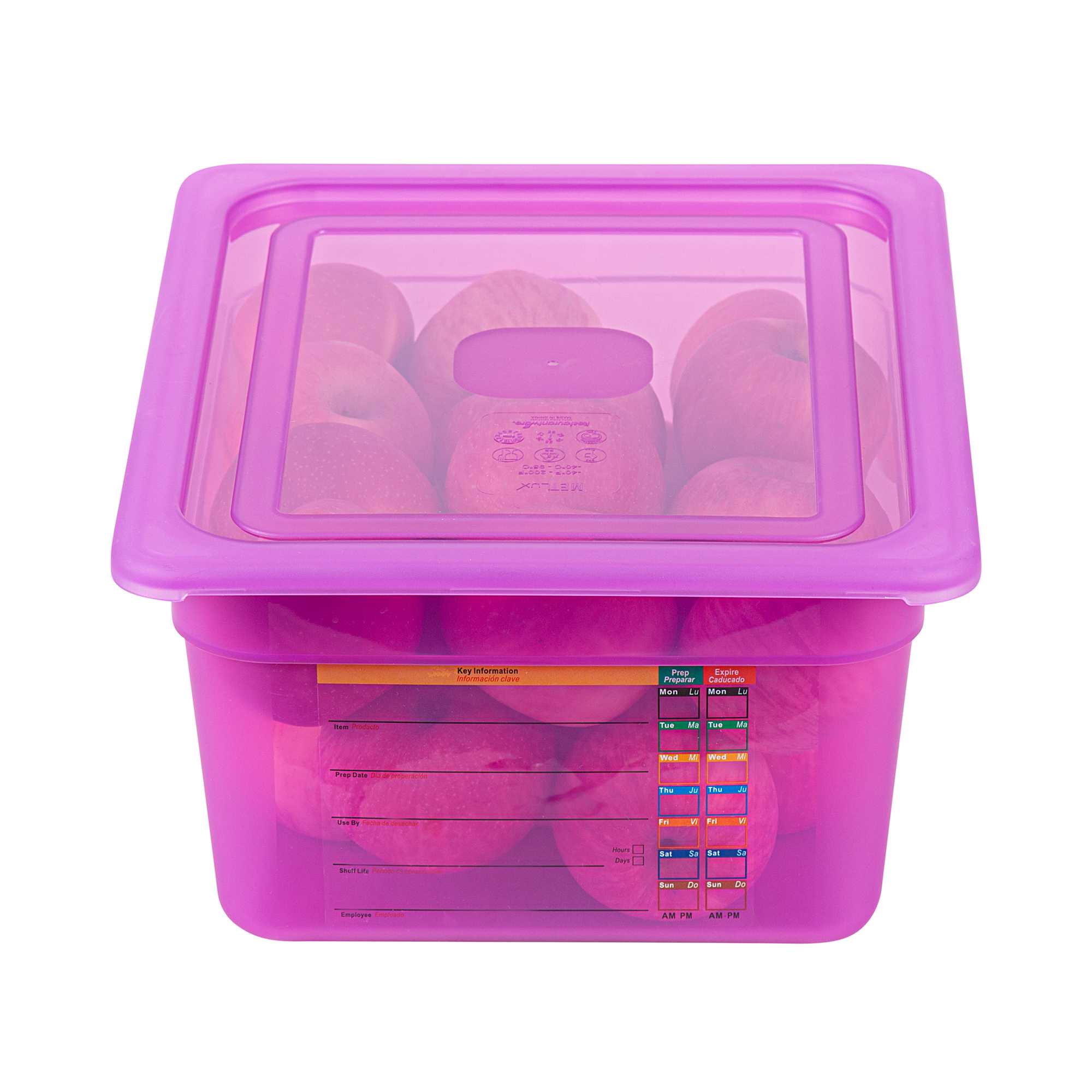 Met Lux Purple Allergen-Free Polypropylene Lid - Fits Half Size Pan - 1 count box