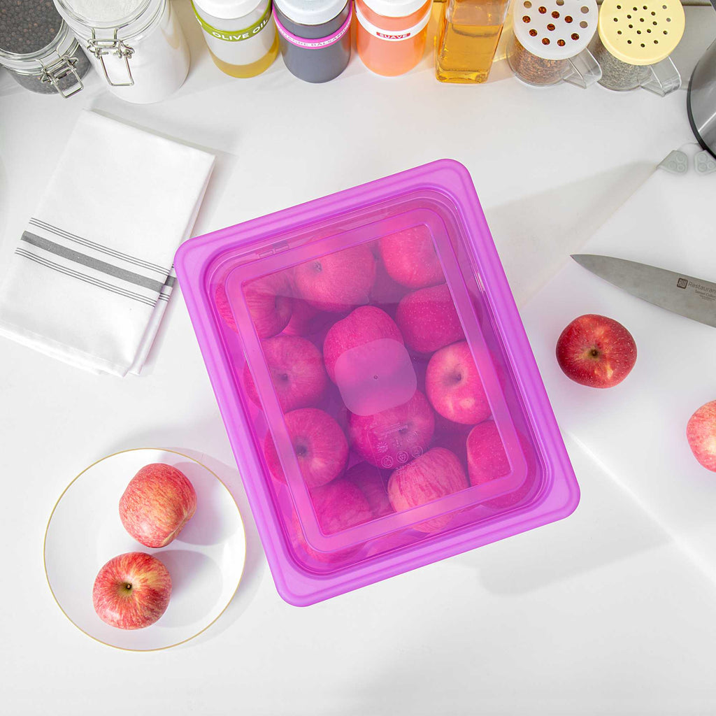 Met Lux Purple Allergen-Free Polypropylene Lid - Fits Half Size Pan - 1 count box