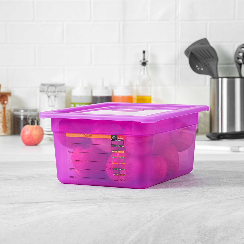 Met Lux Purple Allergen-Free Polypropylene Lid - Fits Half Size Pan - 1 count box