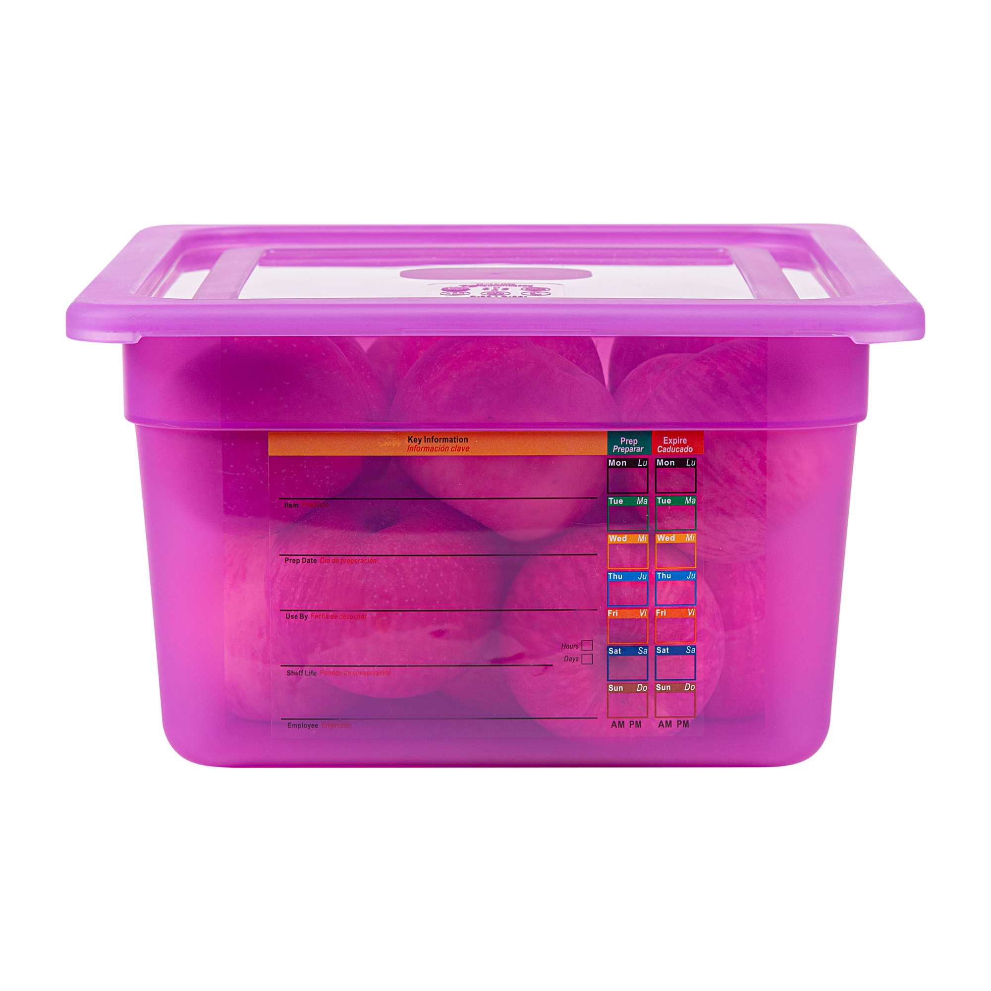 Met Lux Purple Allergen-Free Polypropylene Lid - Fits Half Size Pan - 10 count box