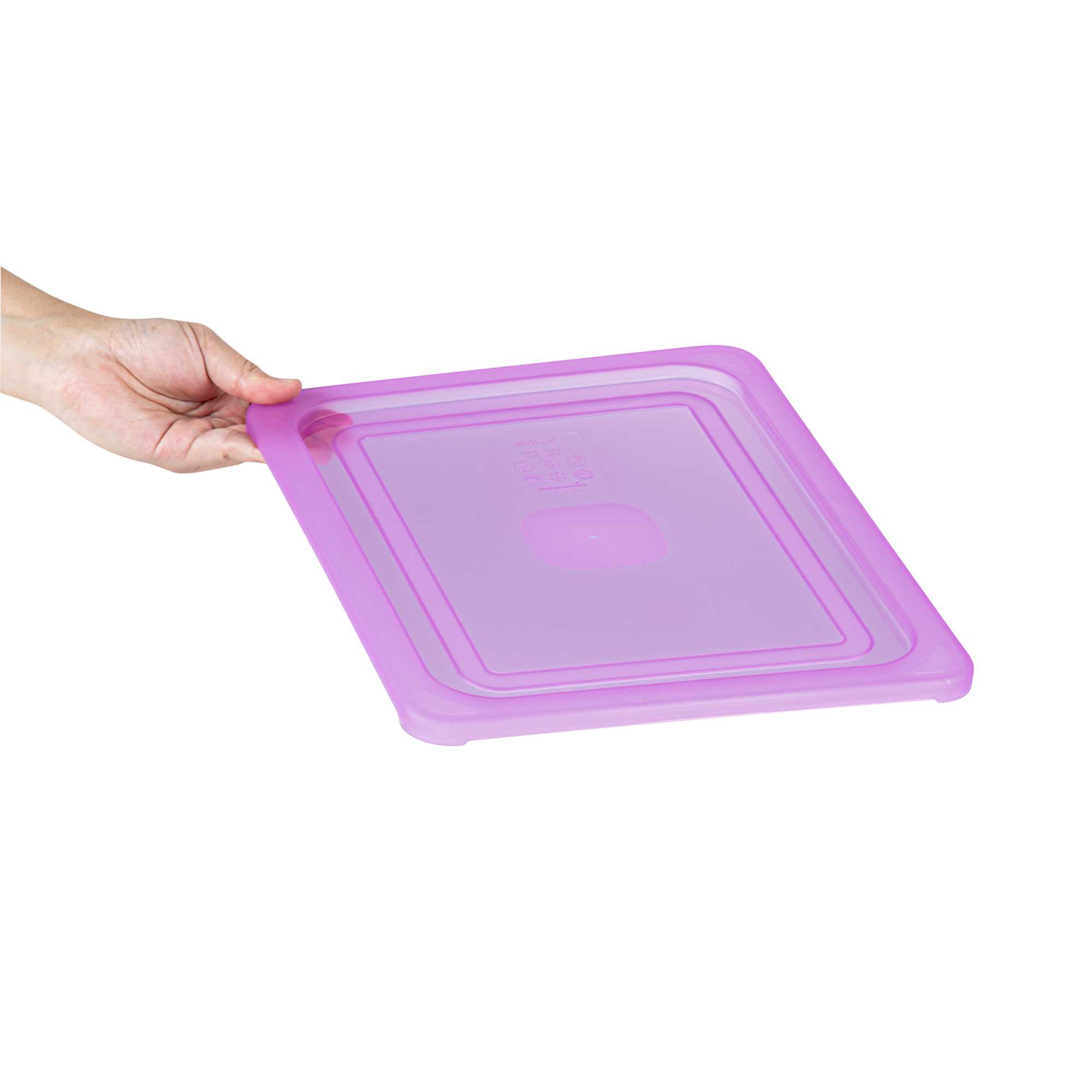 Met Lux Purple Allergen-Free Polypropylene Lid - Fits Half Size Pan - 10 count box