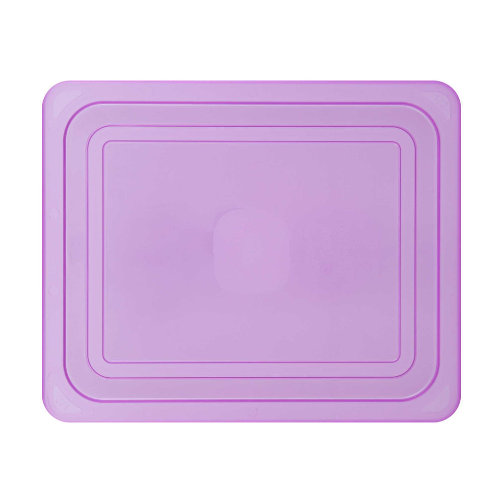 Met Lux Purple Allergen-Free Polypropylene Lid - Fits Half Size Pan - 10 count box