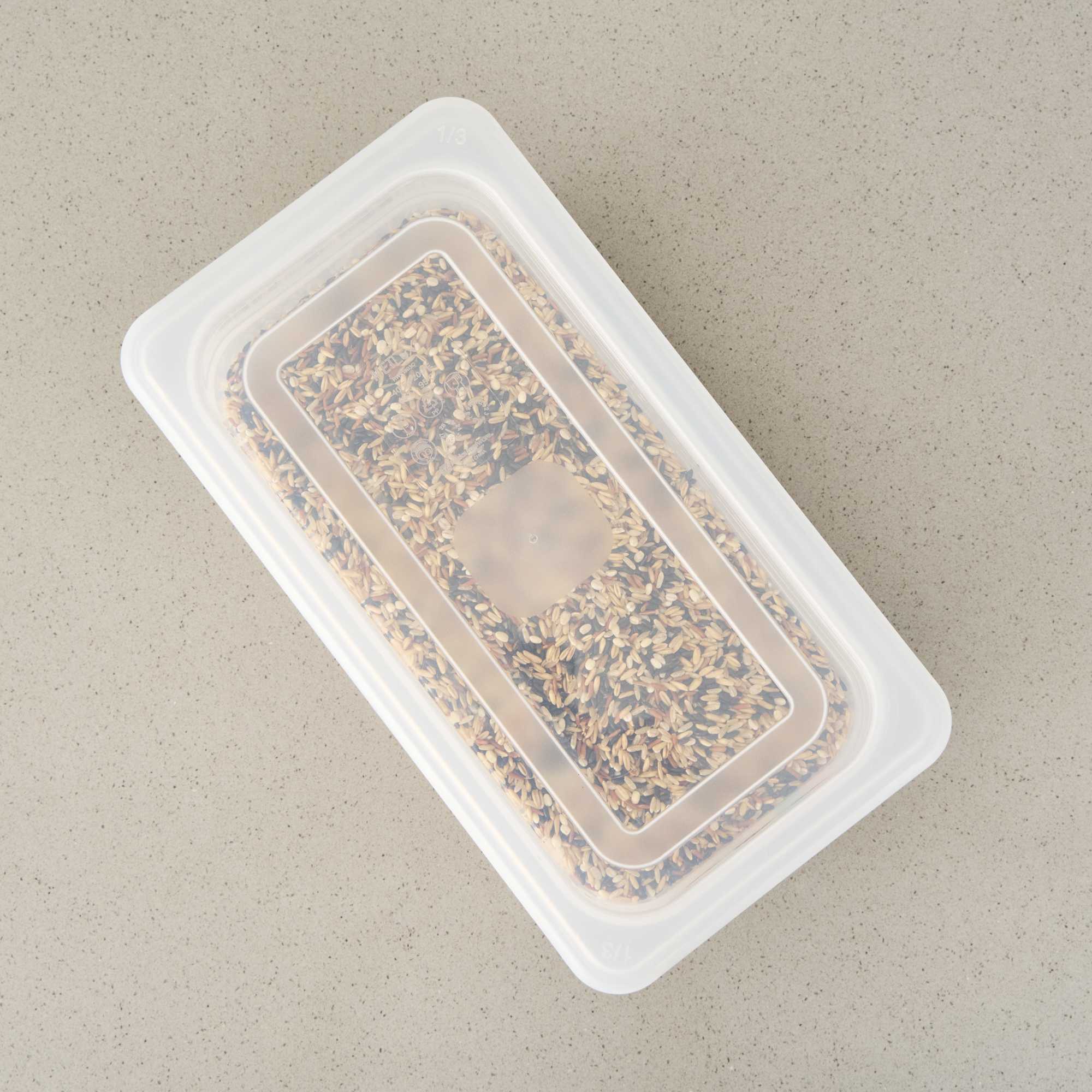 Met Lux Rectangle Clear Polypropylene Lid - Fits 1/3 Size Food Pan - 12 3/4" x 7" - 1 count box