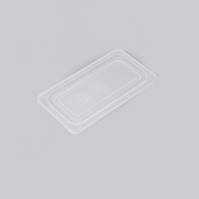 Met Lux Rectangle Clear Polypropylene Lid - Fits 1/3 Size Food Pan - 12 3/4" x 7" - 10 count box