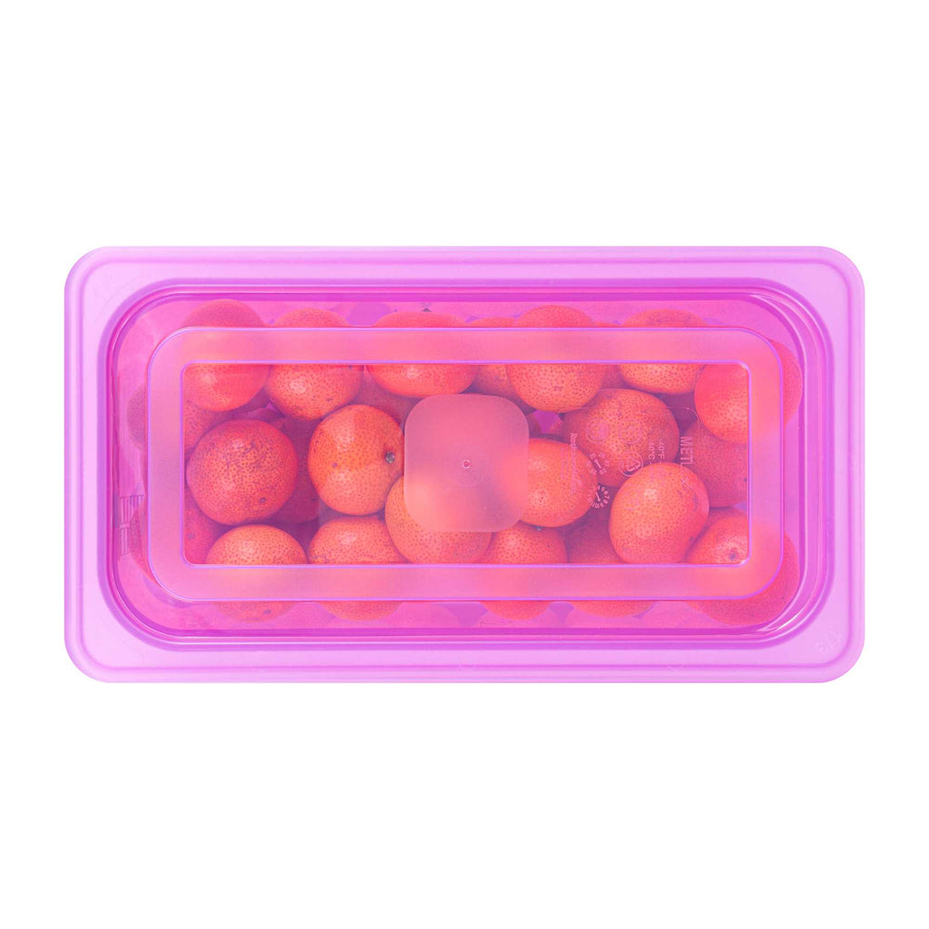 Met Lux Purple Allergen-Free Polypropylene Lid - Fits 1/3 Size Food Pan - 1 count box