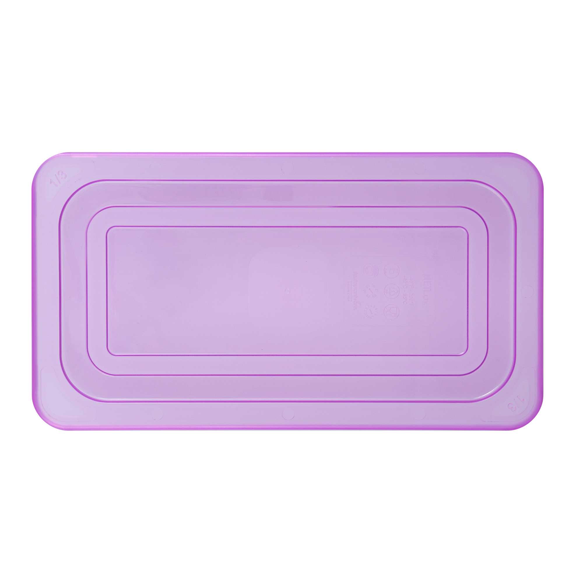 Met Lux Purple Allergen-Free Polypropylene Lid - Fits 1/3 Size Food Pan - 1 count box