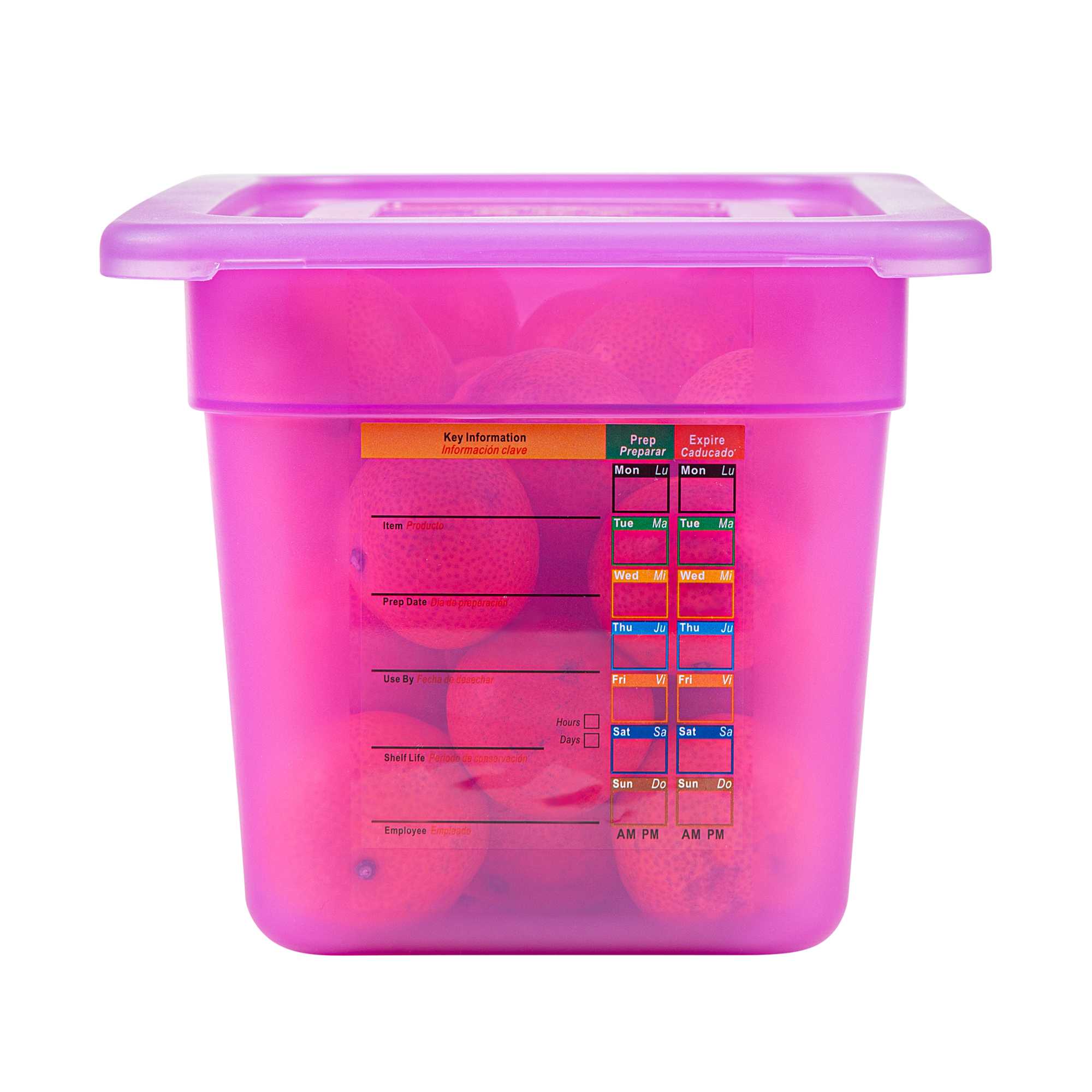 Met Lux Purple Allergen-Free Polypropylene Lid - Fits 1/3 Size Food Pan - 10 count box