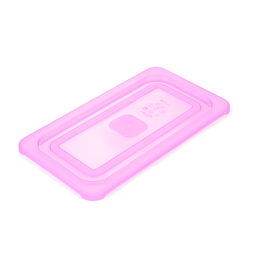 Met Lux Purple Allergen-Free Polypropylene Lid - Fits 1/3 Size Food Pan - 10 count box