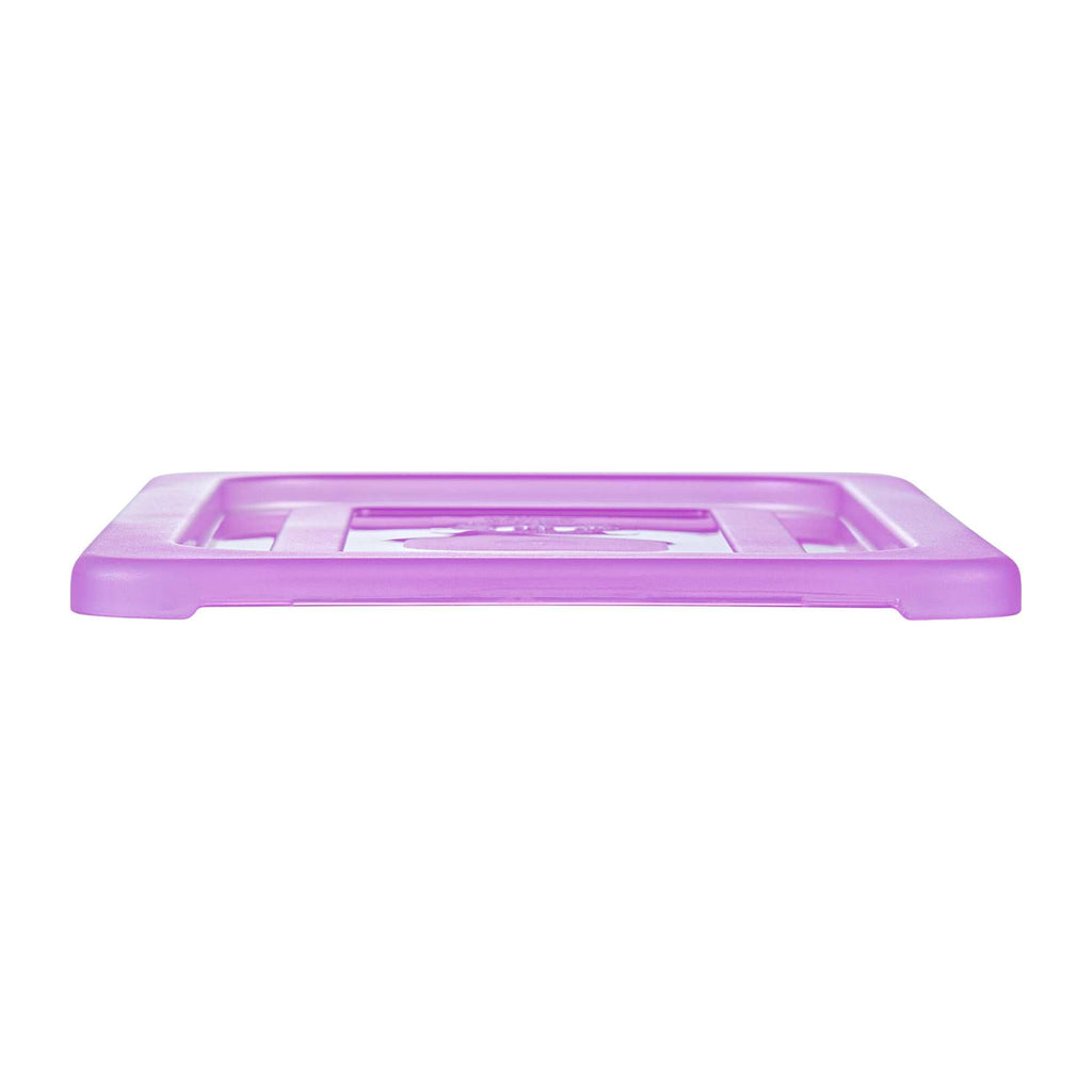Met Lux Purple Allergen-Free Polypropylene Lid - Fits 1/3 Size Food Pan - 10 count box