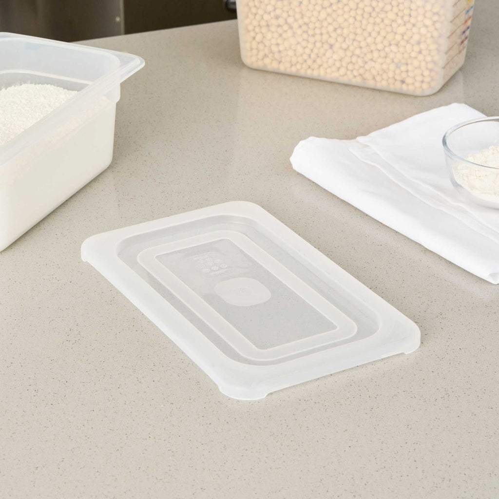 Met Lux Rectangle Clear Polypropylene Lid - Fits 1/4 Size Food Pan - 10 1/2" x 6 1/2" - 1 count box