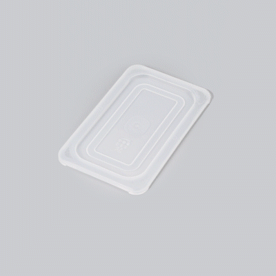 Met Lux Rectangle Clear Polypropylene Lid - Fits 1/4 Size Food Pan - 10 1/2" x 6 1/2" - 1 count box