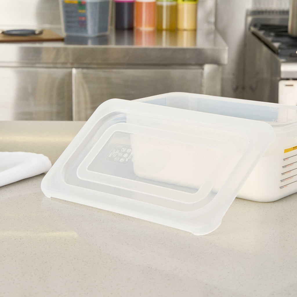 Met Lux Rectangle Clear Polypropylene Lid - Fits 1/4 Size Food Pan - 10 1/2" x 6 1/2" - 1 count box
