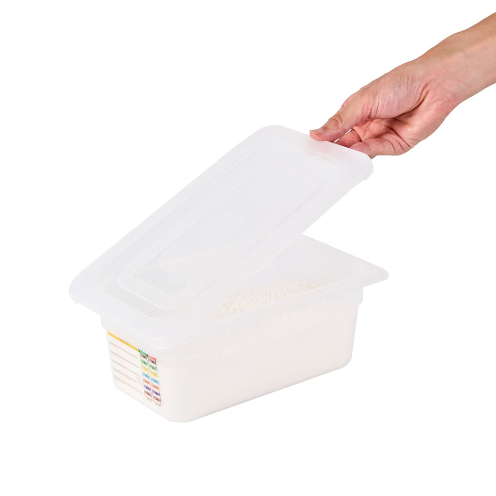 Met Lux Rectangle Clear Polypropylene Lid - Fits 1/4 Size Food Pan - 10 1/2" x 6 1/2" - 10 count box