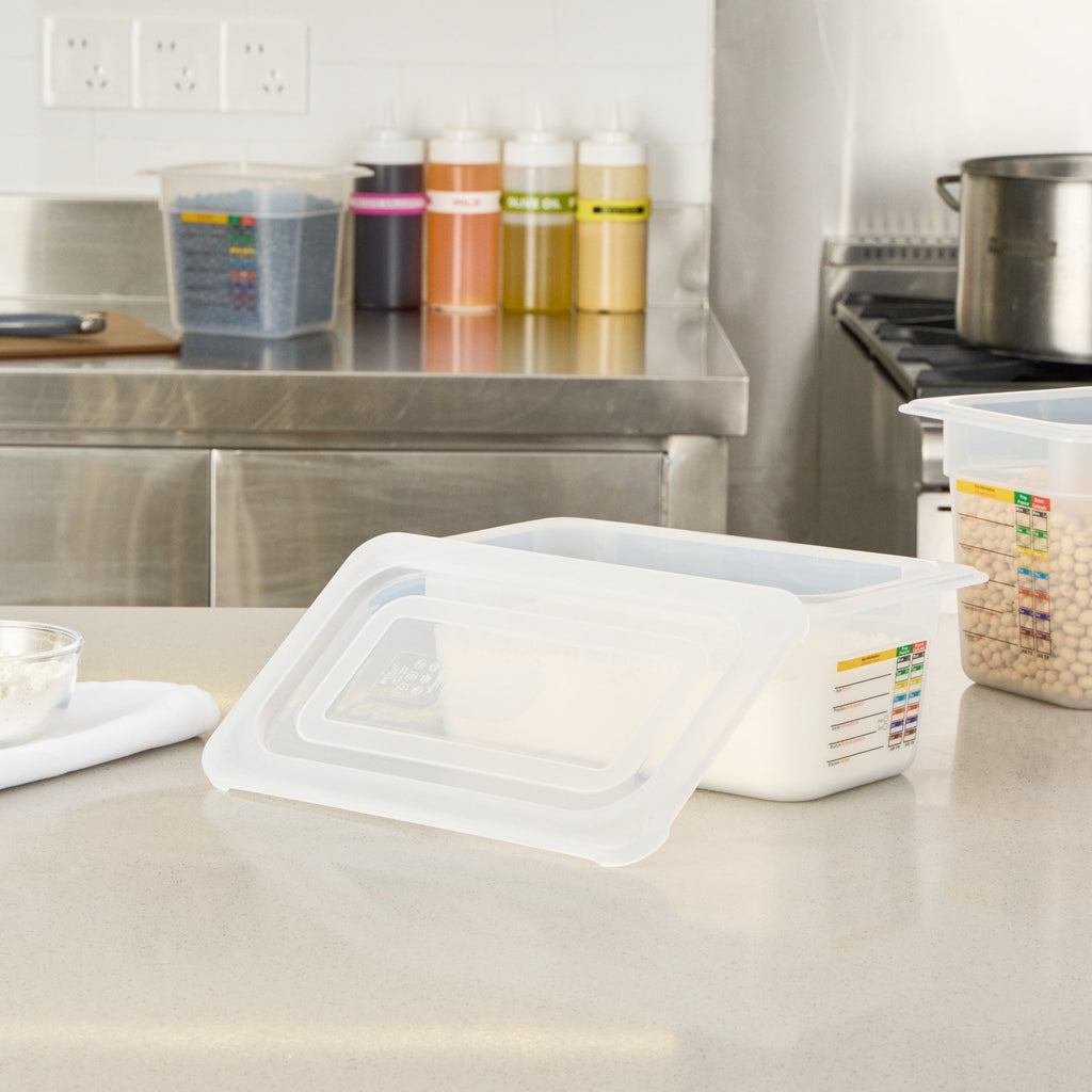 Met Lux Rectangle Clear Polypropylene Lid - Fits 1/4 Size Food Pan - 10 1/2" x 6 1/2" - 10 count box