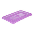 Met Lux Purple Allergen-Free Polypropylene Lid - Fits 1/4 Size Food Pan - 1 count box