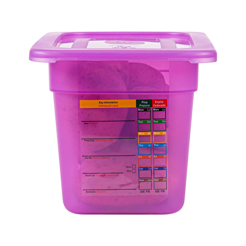 Met Lux Purple Allergen-Free Polypropylene Lid - Fits 1/4 Size Food Pan - 10 count box