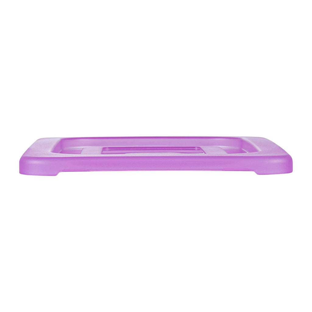 Met Lux Purple Allergen-Free Polypropylene Lid - Fits 1/4 Size Food Pan - 10 count box