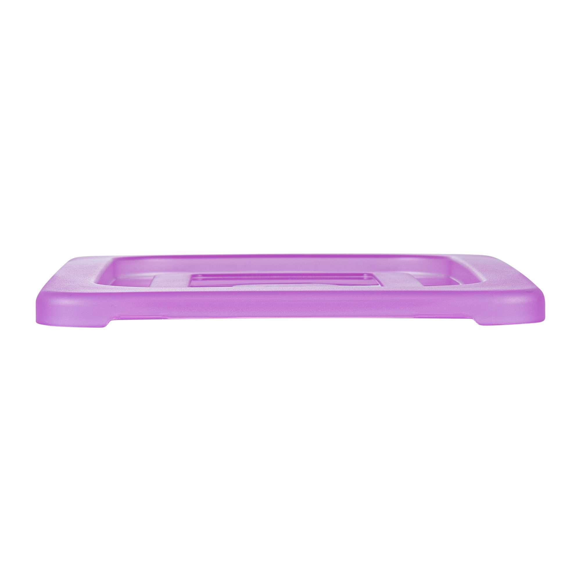 Met Lux Purple Allergen-Free Polypropylene Lid - Fits 1/4 Size Food Pan - 10 count box