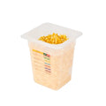 Met Lux Square White Polypropylene 1/6 Size Food Pan - 8" Deep, with Label - 6 3/4" x 6 1/4" x 7 3/4" - 1 count box