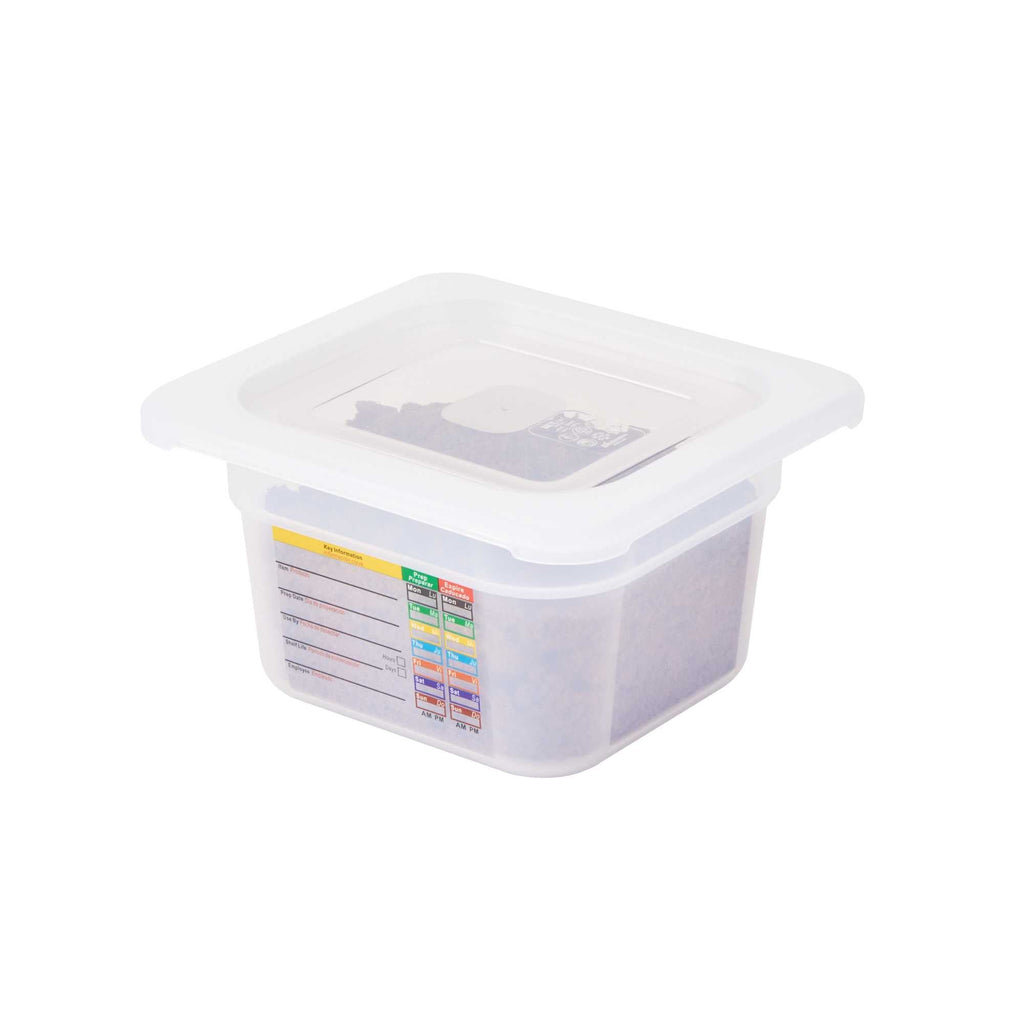 Met Lux Square Clear Polypropylene Lid - Fits 1/6 Size Food Pan - 7" x 6 1/2" - 1 count box
