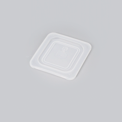 Met Lux Square Clear Polypropylene Lid - Fits 1/6 Size Food Pan - 7" x 6 1/2" - 1 count box