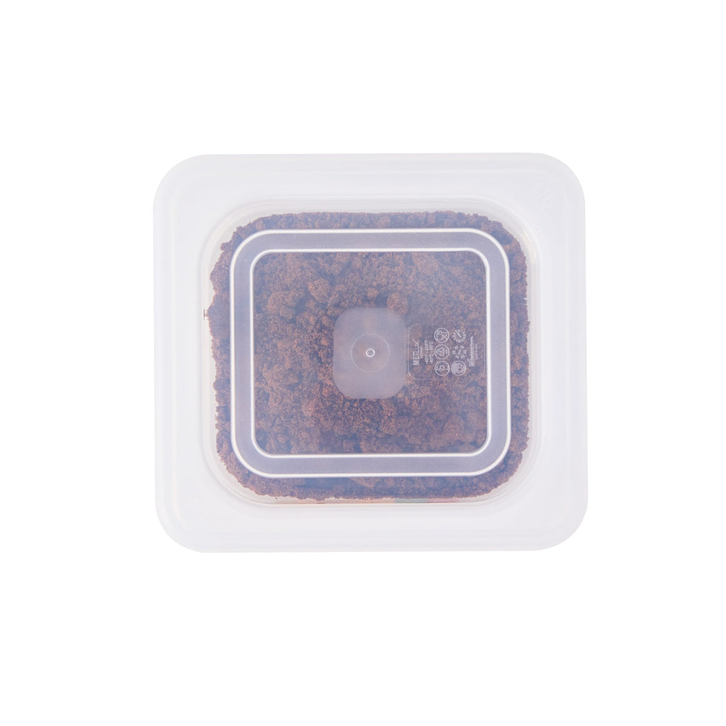Met Lux Square Clear Polypropylene Lid - Fits 1/6 Size Food Pan - 7" x 6 1/2" - 10 count box