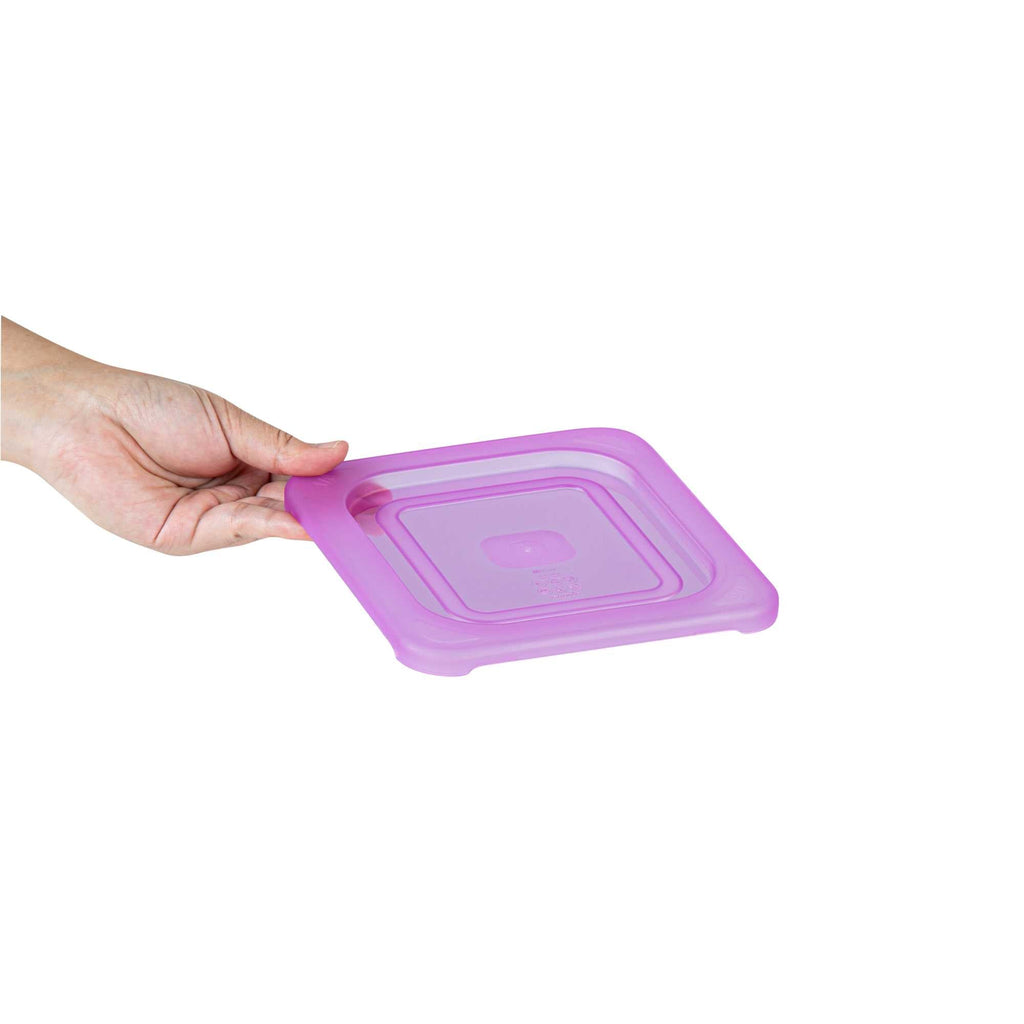 Met Lux Purple Allergen-Free Polypropylene Lid - Fits 1/6 Size Food Pan - 1 count box