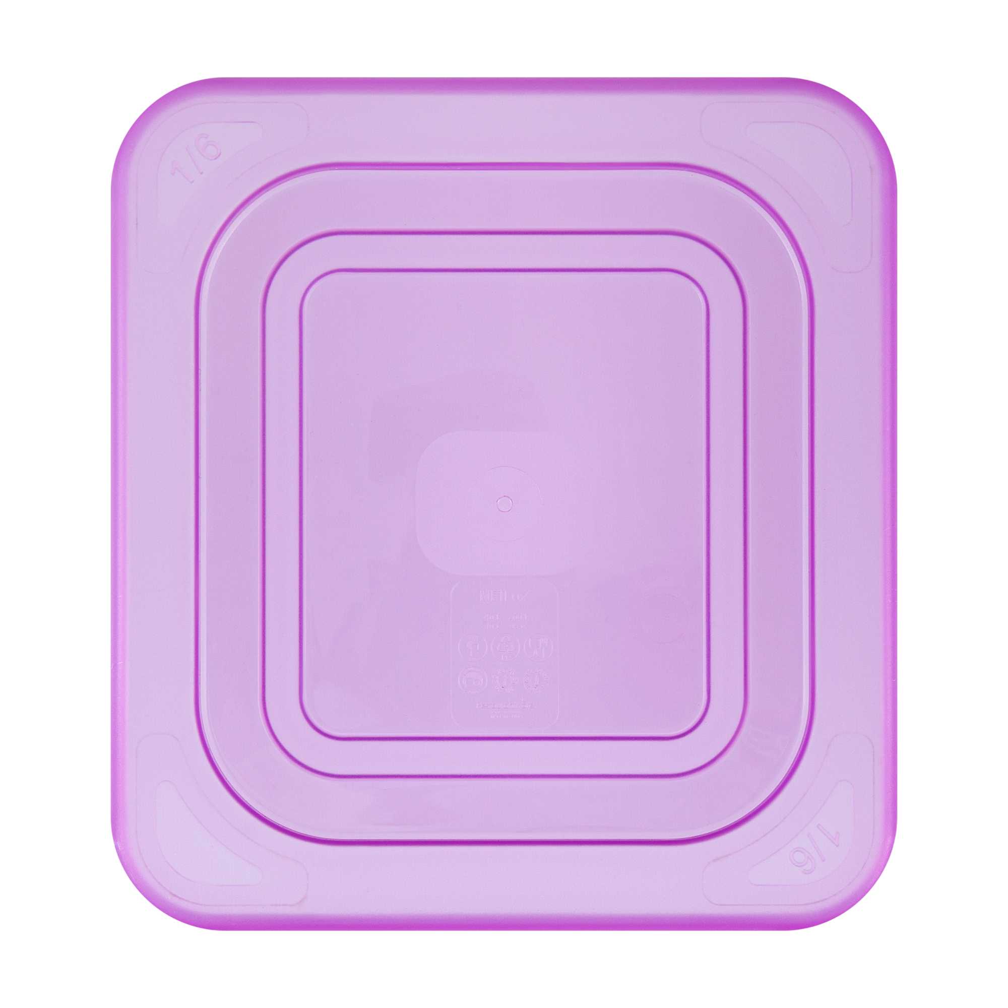 Met Lux Purple Allergen-Free Polypropylene Lid - Fits 1/6 Size Food Pan - 1 count box