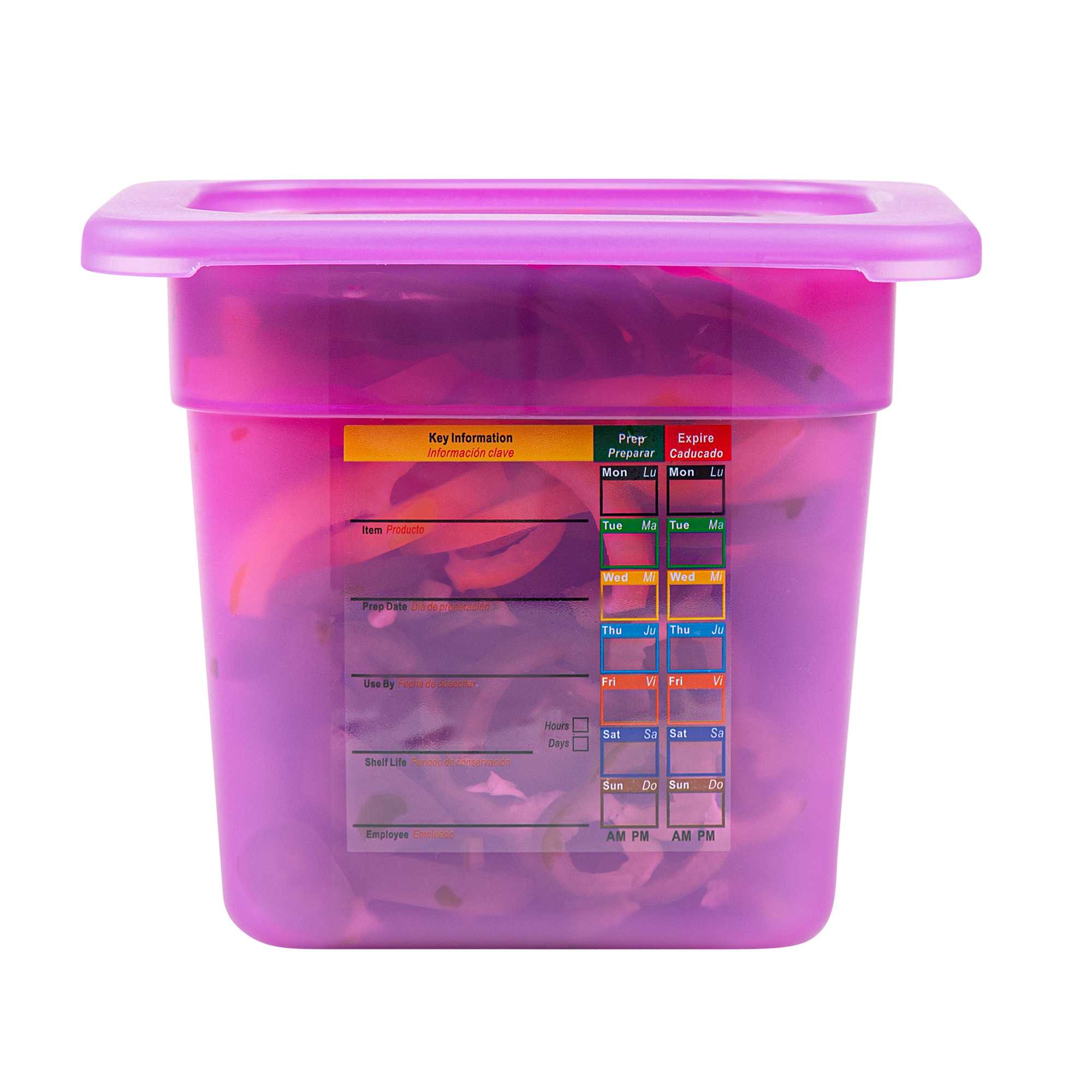Met Lux Purple Allergen-Free Polypropylene Lid - Fits 1/6 Size Food Pan - 10 count box