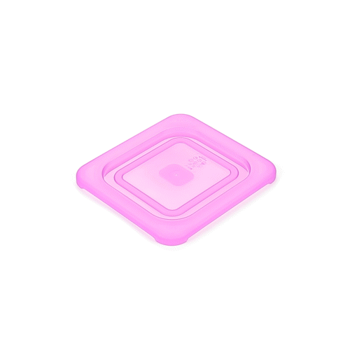 Met Lux Purple Allergen-Free Polypropylene Lid - Fits 1/6 Size Food Pan - 10 count box