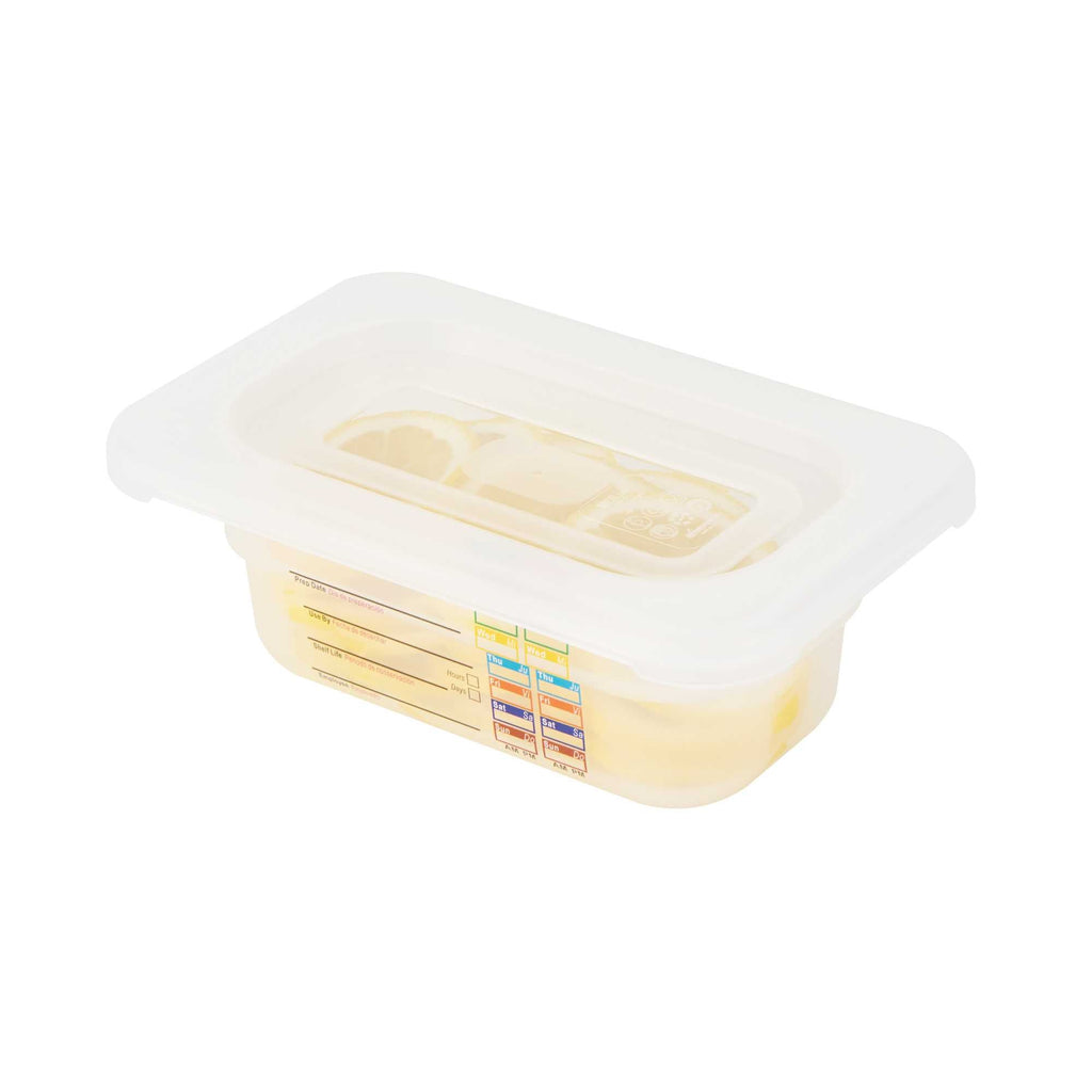 Met Lux Rectangle Clear Polypropylene Lid - Fits 1/9 Size Food Pan - 7" x 4 1/2" - 1 count box