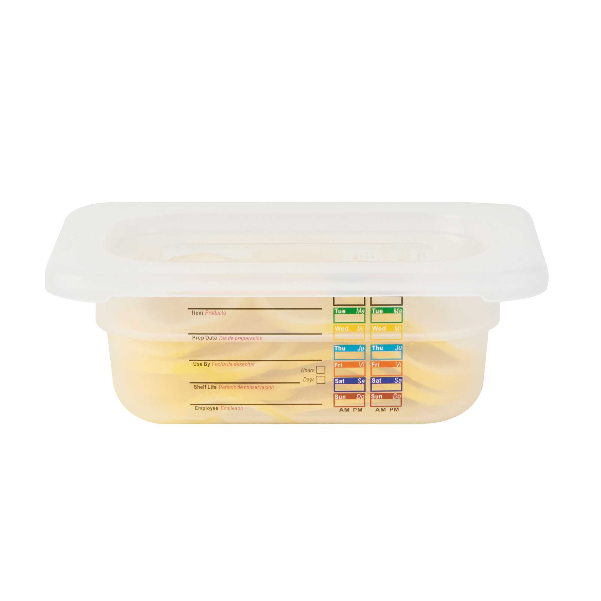 Met Lux Rectangle Clear Polypropylene Lid - Fits 1/9 Size Food Pan - 7" x 4 1/2" - 1 count box