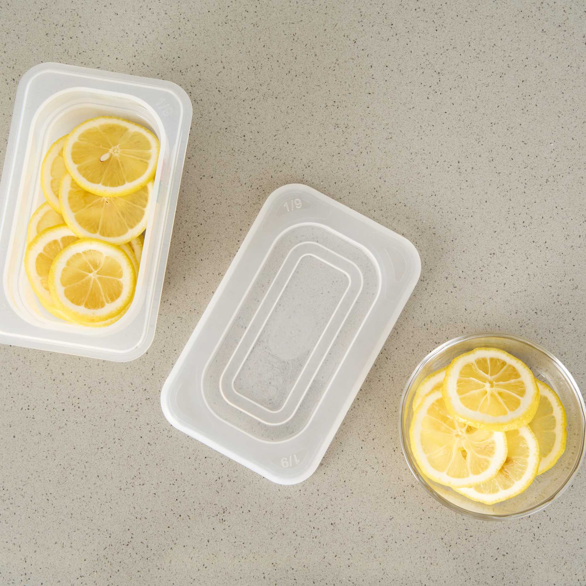 Met Lux Rectangle Clear Polypropylene Lid - Fits 1/9 Size Food Pan - 7" x 4 1/2" - 1 count box