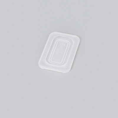 Met Lux Rectangle Clear Polypropylene Lid - Fits 1/9 Size Food Pan - 7" x 4 1/2" - 10 count box
