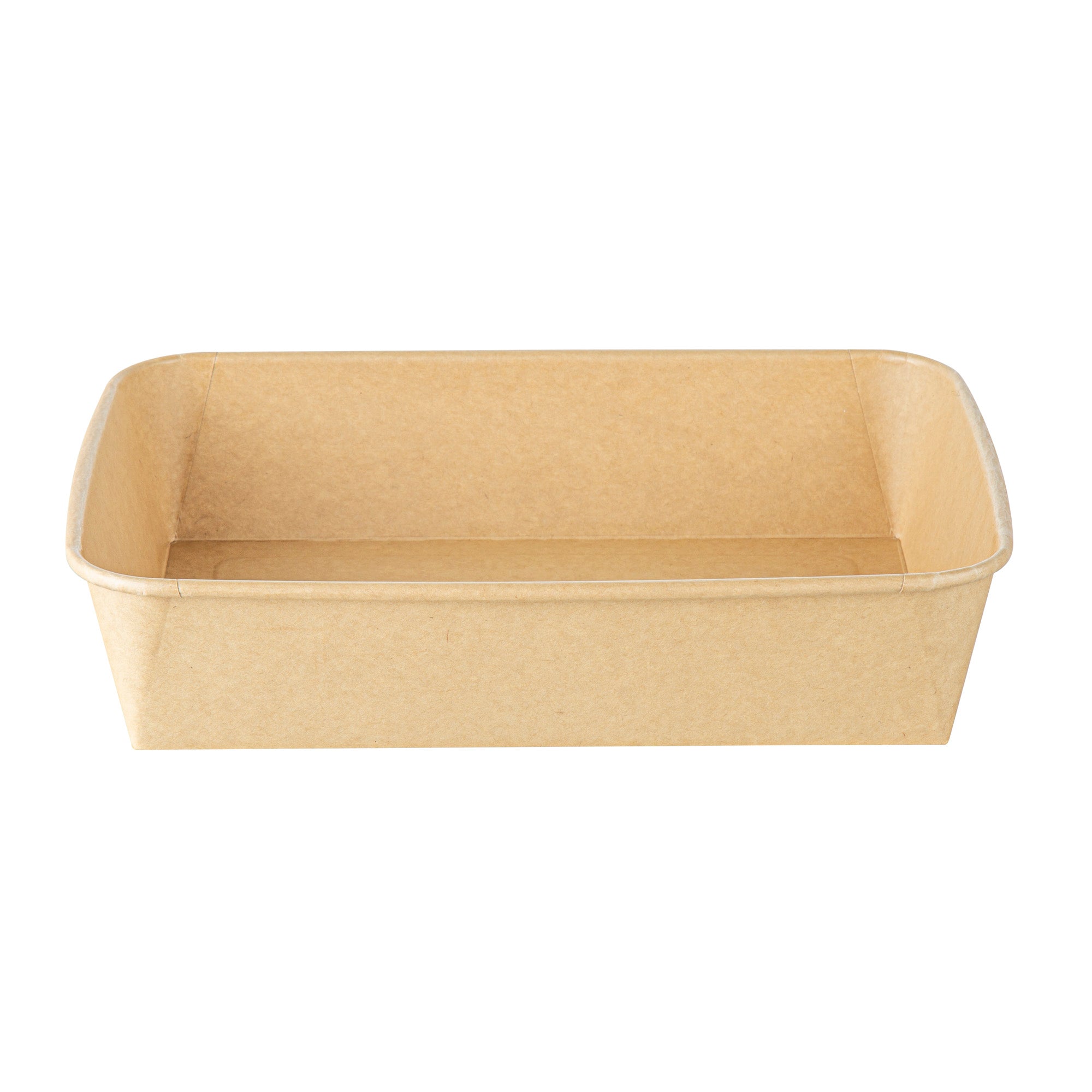 Bio Tek 78 oz Rectangle Kraft Paper Serving Container - 8 3/4" x 6 1/4" x 2 1/4" - 50 count box