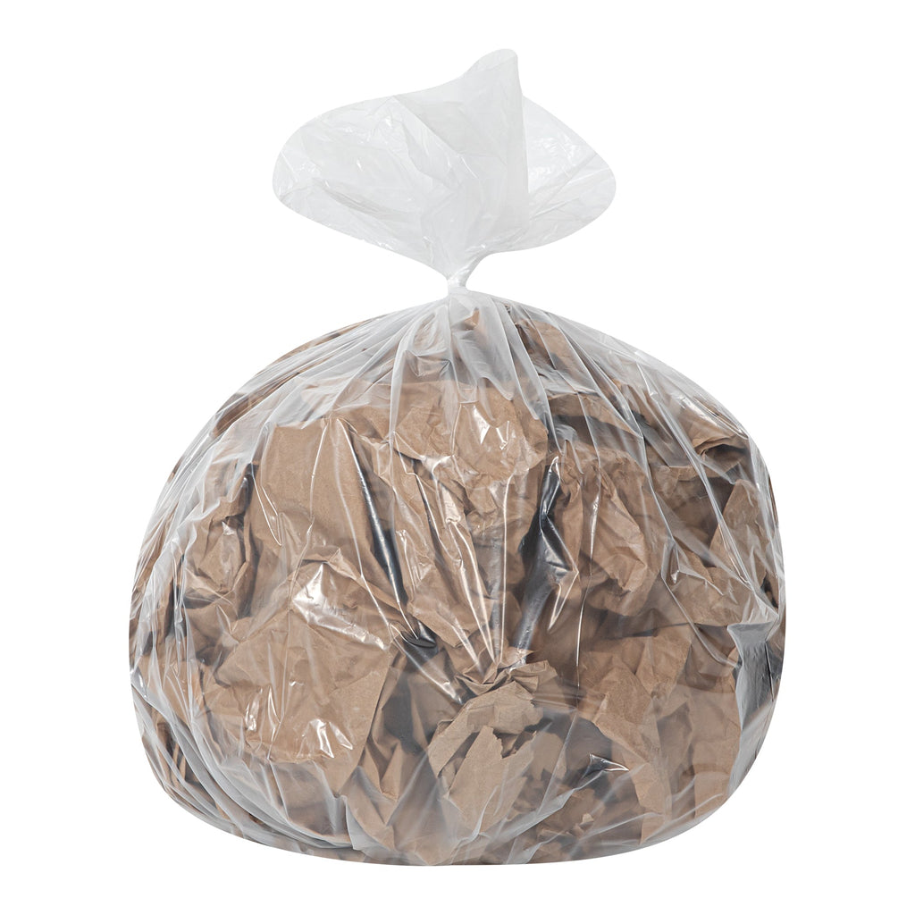 RW Clean 45 gal Clear Plastic Trash Can Liner - Heavy-Duty, 1.5 mil - 40" x 46" - 100 count box