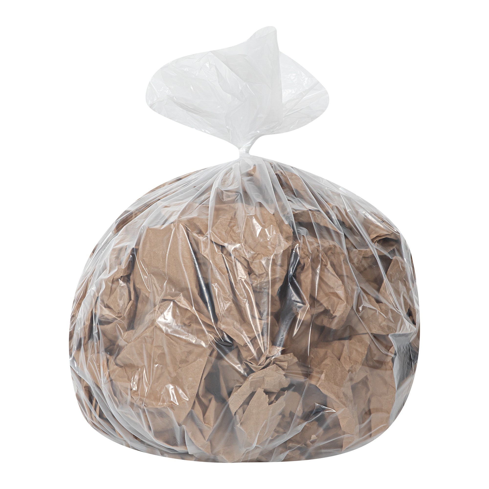 RW Clean 33 gal Clear Plastic Trash Can Liner - Medium-Duty, 1.1 mil - 33" x 39" - 100 count box