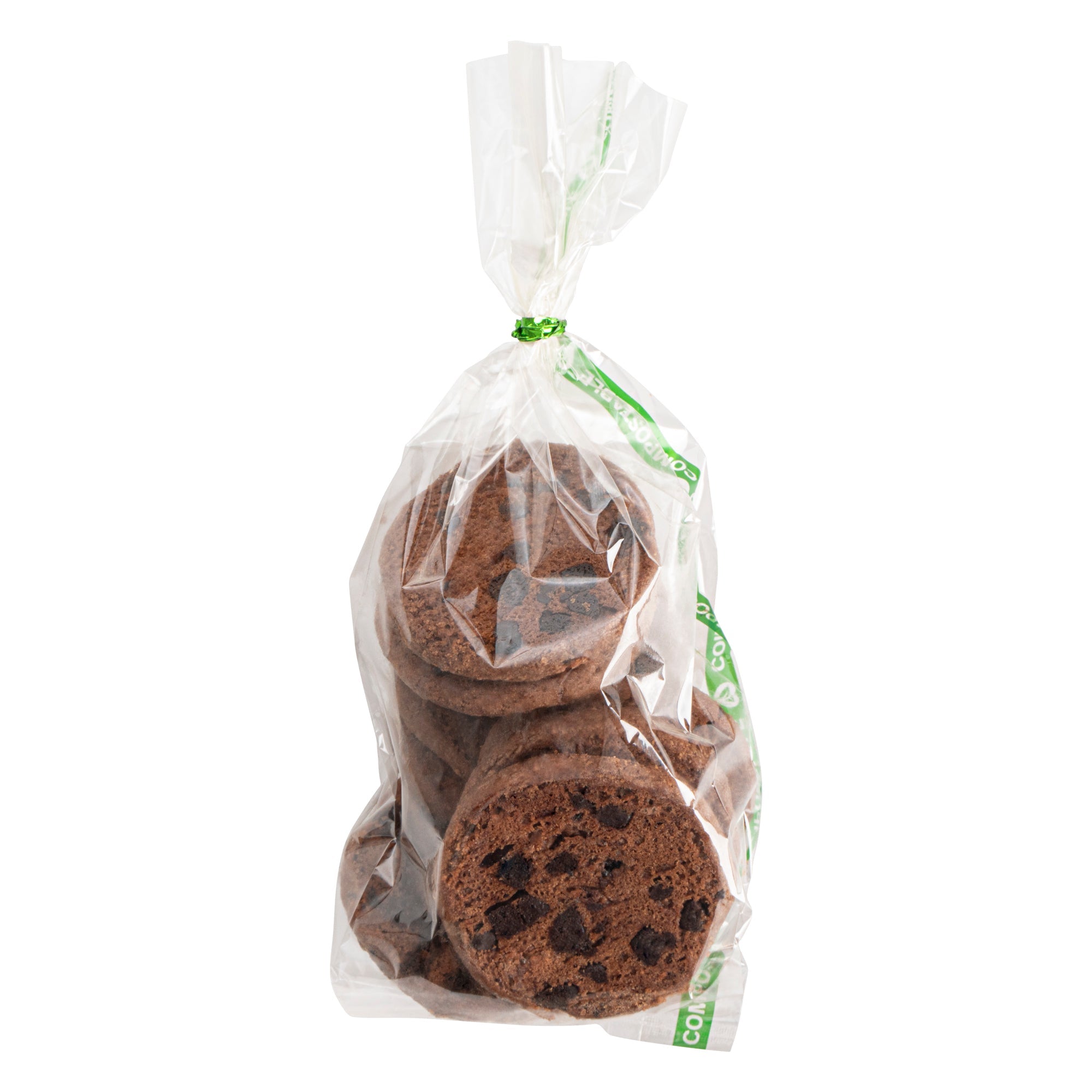 Basic Nature Clear Plastic Gusset Bag - Compostable, High Clarity, Heat Sealable - 3" x 1 1/4" x 8 1/4" - 100 count box