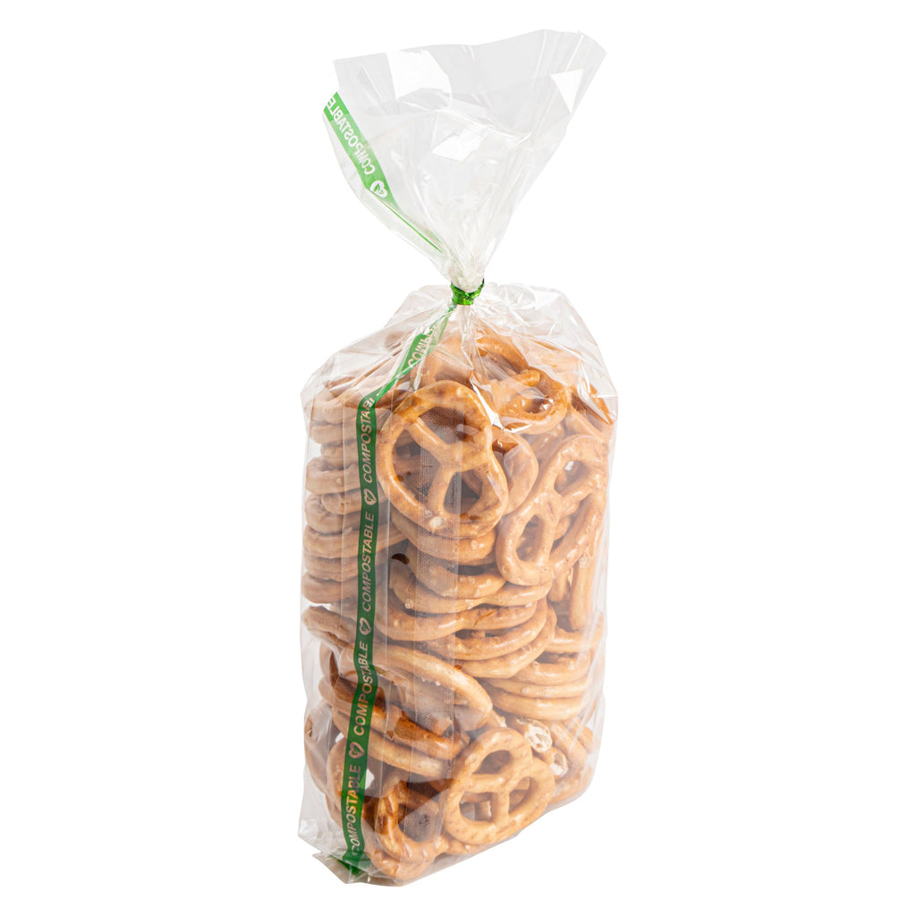 Basic Nature Clear Plastic Gusset Bag - Compostable, High Clarity, Heat Sealable - 3 3/4" x 1 1/4" x 12" - 100 count box