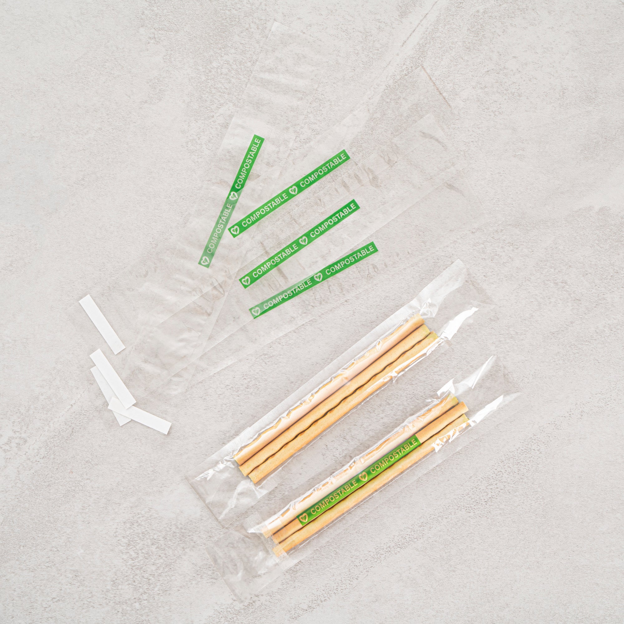 Basic Nature Clear Plastic Bag - with Flap, Home Compostable, High Clarity, Heat Sealable - 8" x 1" - 100 count box