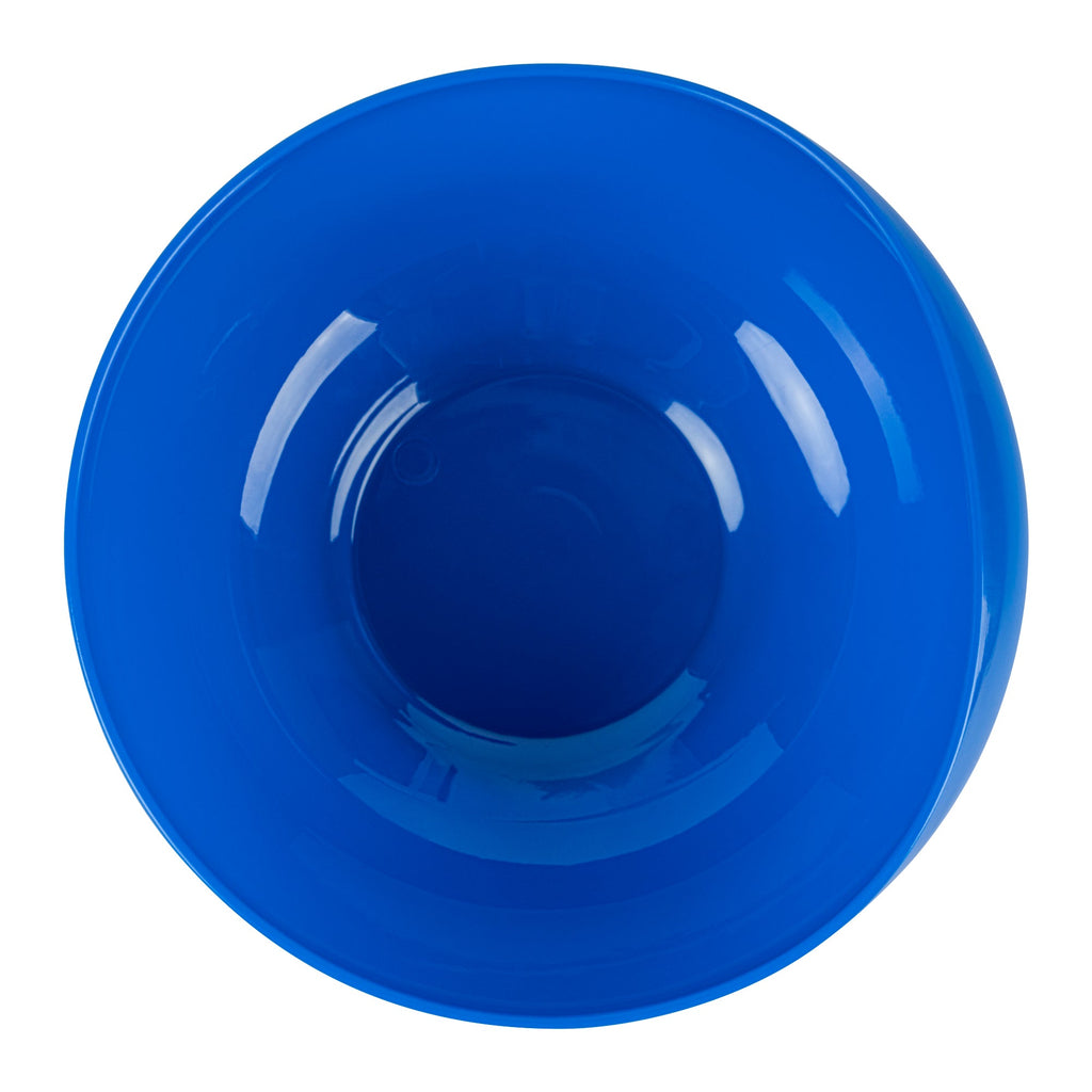 Adapt Tek 19 oz Round Blue Plastic Scoop Bowl - Spillproof, with Suction Base - 5 3/4" x 5 3/4" x 3" - 20 count box