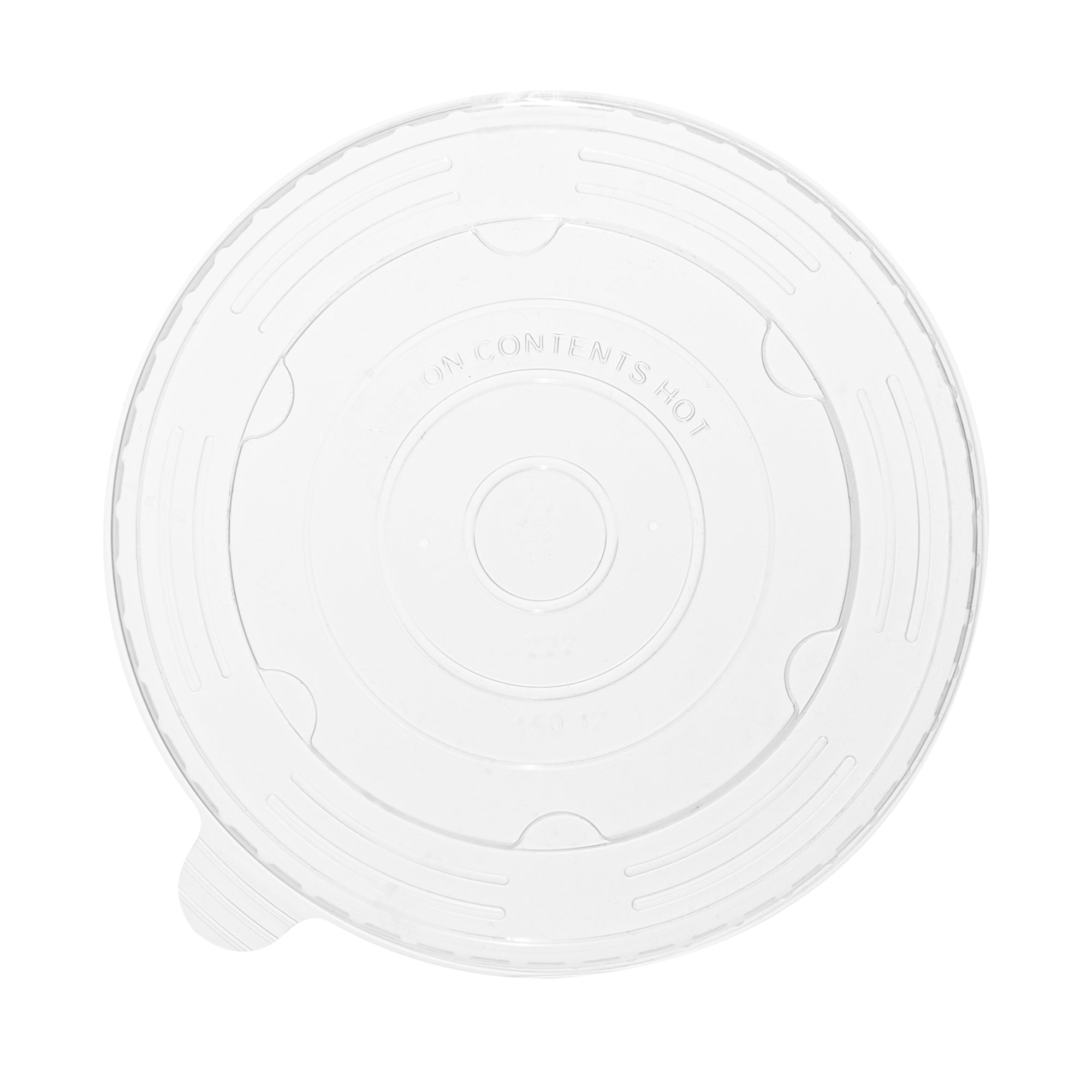 Sustain Round Clear Plastic Lid - Fits 17, 25 & 34 oz Take Out Container - 50 count box