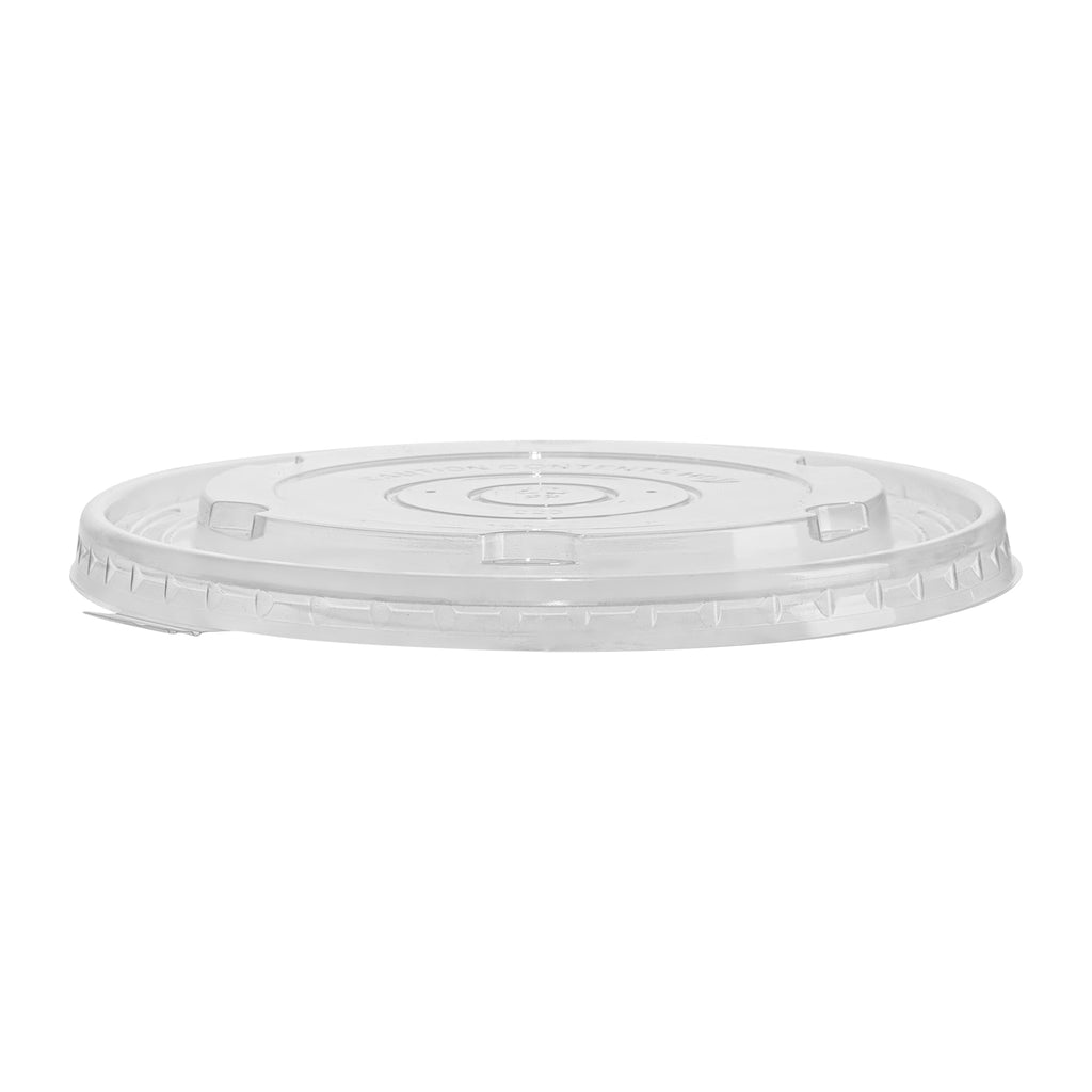 Sustain Round Clear Plastic Lid - Fits 37 & 44 oz Take Out Container - 50 count box